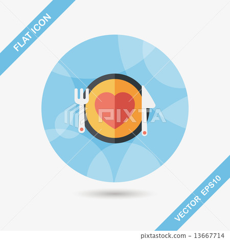 Valentine's Day flat icon with long shadow,eps10 Valentine's Day flat icon with long shadow,eps10 13667714