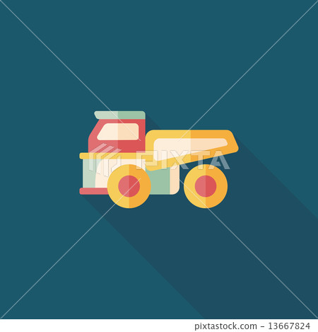Transportation truck flat icon with long shadow,eps10 Transportation truck flat icon with long shadow,eps10 13667824