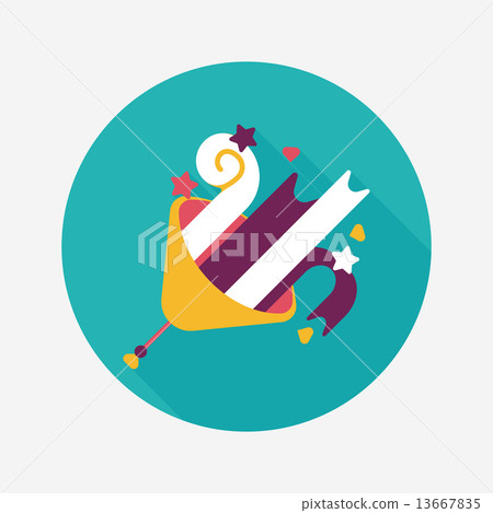 birthday party horn flat icon with long shadow,eps10 birthday party horn flat icon with long shadow,eps10 13667835