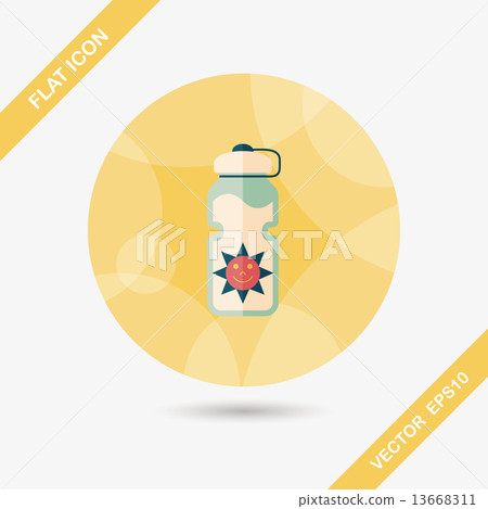sports water bottle flat icon with long shadow,eps10 sports water bottle flat icon with long shadow,eps10 13668311