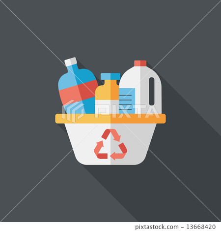 Environmental protection concept flat icon with long shadow,eps1 Environmental protection concept flat icon with long shadow,eps1 13668420