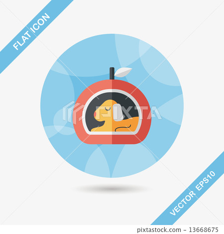 Pet bed flat icon with long shadow,eps10 Pet bed flat icon with long shadow,eps10 13668675