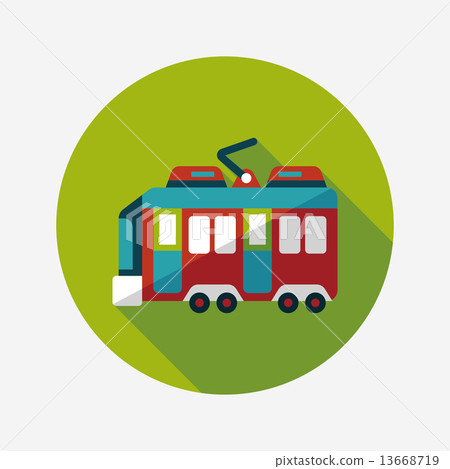 Transportation train flat icon with long shadow,eps10 Transportation train flat icon with long shadow,eps10 13668719