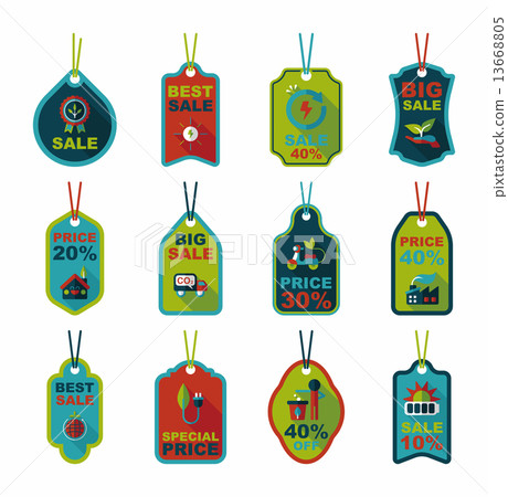 Environmental protection concept flat tag background,eps10 Environmental protection concept flat tag background,eps10 13668805