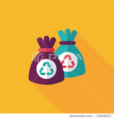 Environmental protection concept flat icon with long shadow,eps1 13668822