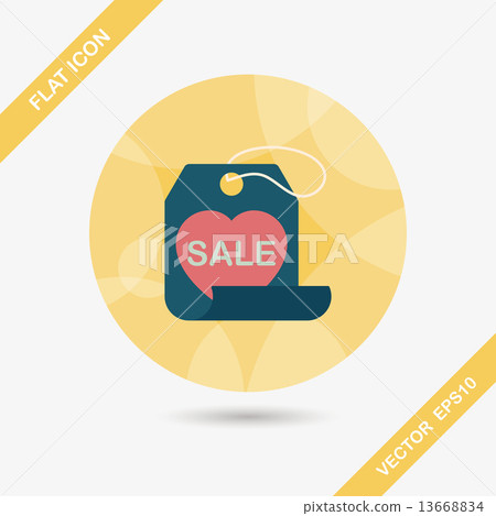 Valentine's Day SALE flat icon with long shadow,eps10 13668834