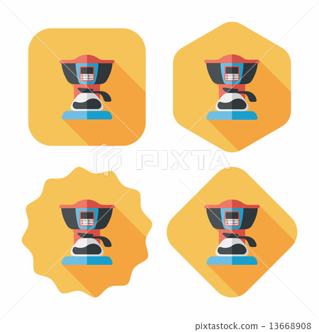 coffee machine flat icon with long shadow,eps10 coffee machine flat icon with long shadow,eps10 13668908