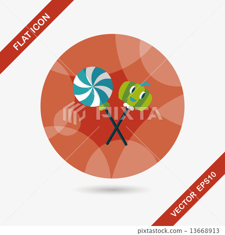 Halloween candy flat icon with long shadow,eps10 Halloween candy flat icon with long shadow,eps10 13668913