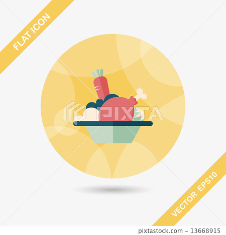 Salad flat icon with long shadow,eps10 Salad flat icon with long shadow,eps10 13668915