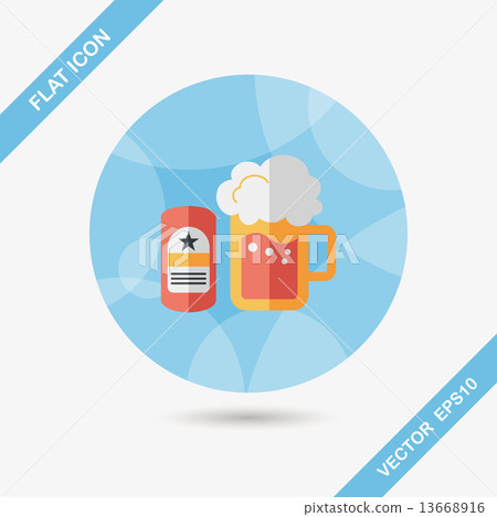 beer flat icon with long shadow,eps10 beer flat icon with long shadow,eps10 13668916