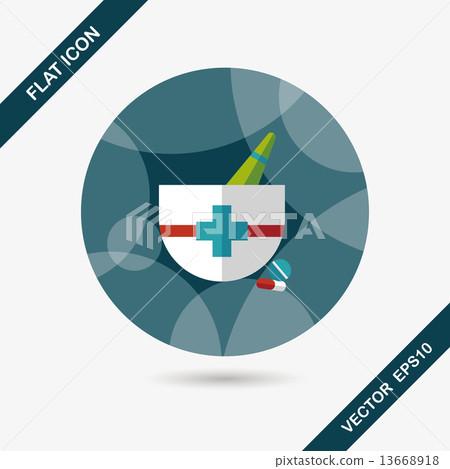 mortar and pestle flat icon with long shadows,eps10 mortar and pestle flat icon with long shadows,eps10 13668918