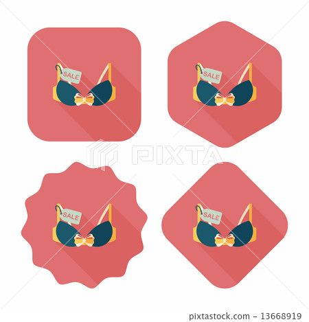 shopping sale underwear bra flat icon with long shadow,eps10 shopping sale underwear bra flat icon with long shadow,eps10 13668919