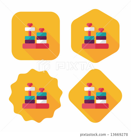 educational toy flat icon with long shadow,eps10 educational toy flat icon with long shadow,eps10 13669278