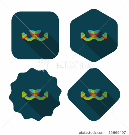 Chinese New Year flat icon with long shadow,eps10, Gold ingot me Chinese New Year flat icon with long shadow,eps10, Gold ingot me 13669407