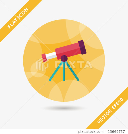 Space Telescope flat icon with long shadow,eps10 Space Telescope flat icon with long shadow,eps10 13669757
