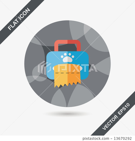 Pet style tissue case flat icon with long shadow,eps10 13670292
