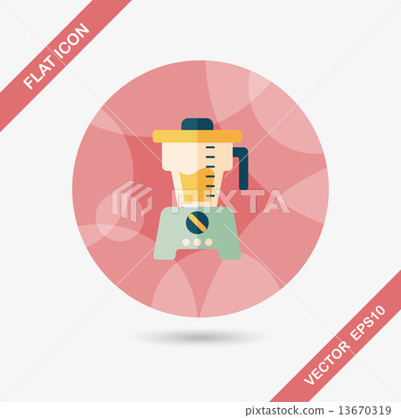 kitchenware juicer flat icon with long shadow,eps10 kitchenware juicer flat icon with long shadow,eps10 13670319