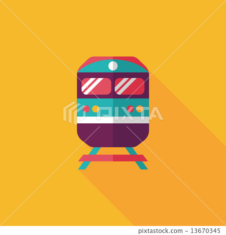 Transportation subway flat icon with long shadow,eps10 Transportation subway flat icon with long shadow,eps10 13670345