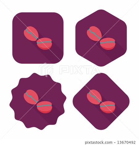 coffee bean flat icon with long shadow,eps10 coffee bean flat icon with long shadow,eps10 13670492