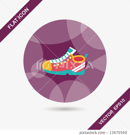 sneaker flat icon with long shadow,eps10 sneaker flat icon with long shadow,eps10 13670569