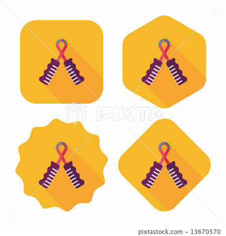 Skipping rope flat icon with long shadow, eps10 Skipping rope flat icon with long shadow, eps10 13670570