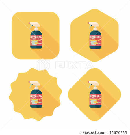 kitchenware bottle soap flat icon with long shadow,eps10 13670735