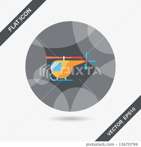Transportation helicopter flat icon with long shadow,eps10 Transportation helicopter flat icon with long shadow,eps10 13670799