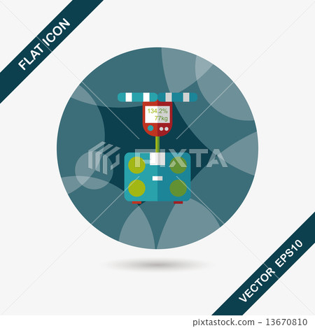 Weight scale flat icon with long shadow,eps10 - Stock Illustration ...