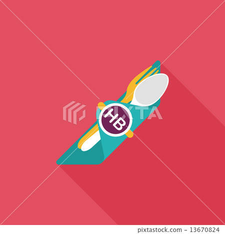 birthday party dishware flat icon with long shadow,eps10 13670824