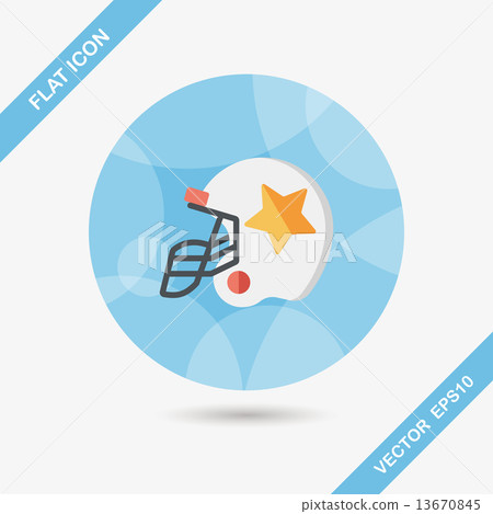 american football helmet flat icon with long shadow,eps10 american football helmet flat icon with long shadow,eps10 13670845