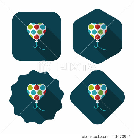 birthday ballon flat icon with long shadow,eps10 birthday ballon flat icon with long shadow,eps10 13670965