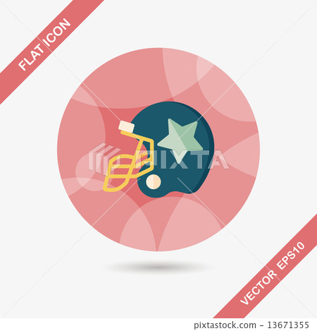 american football helmet flat icon with long shadow,eps10 american football helmet flat icon with long shadow,eps10 13671355