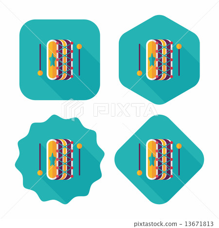 drum flat icon with long shadow,eps10 drum flat icon with long shadow,eps10 13671813