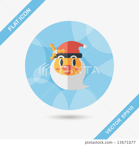 Santa Claus flat icon with long shadow, eps10 Santa Claus flat icon with long shadow, eps10 13671877