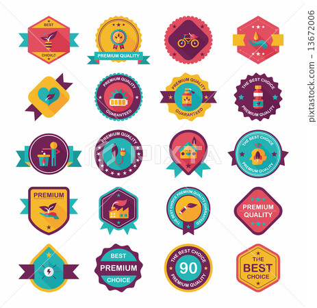 Environmental protection concept flat badge background,eps10 Environmental protection concept flat badge background,eps10 13672006