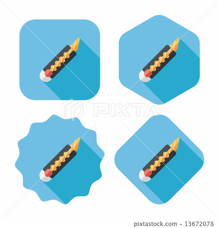 Utility knife flat icon with long shadow,eps10 Utility knife flat icon with long shadow,eps10 13672078