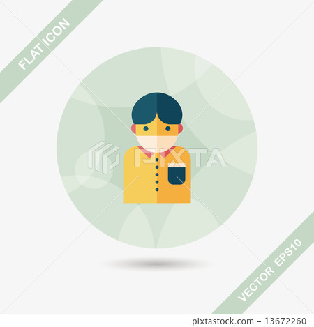 Patient flat icon with long shadow,eps10 - Stock Illustration [13672260 ...