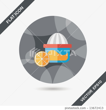 kitchenware juicer flat icon with long shadow,eps10 kitchenware juicer flat icon with long shadow,eps10 13672413