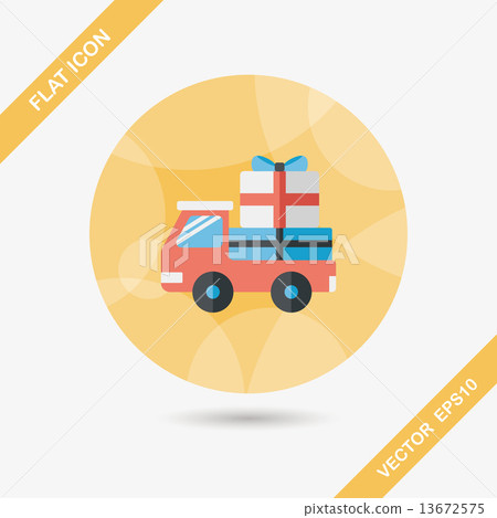 shopping freight transport flat icon with long shadow,eps10 shopping freight transport flat icon with long shadow,eps10 13672575