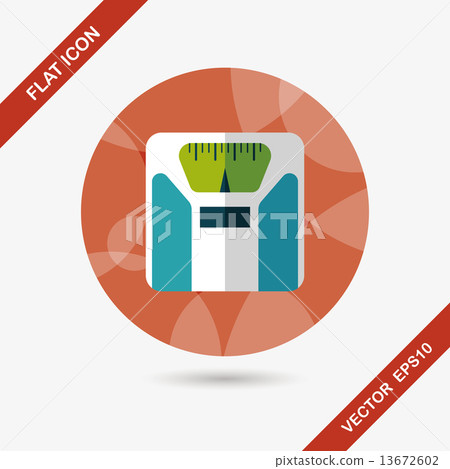 weight scale flat icon with long shadow,eps10 - Stock Illustration ...