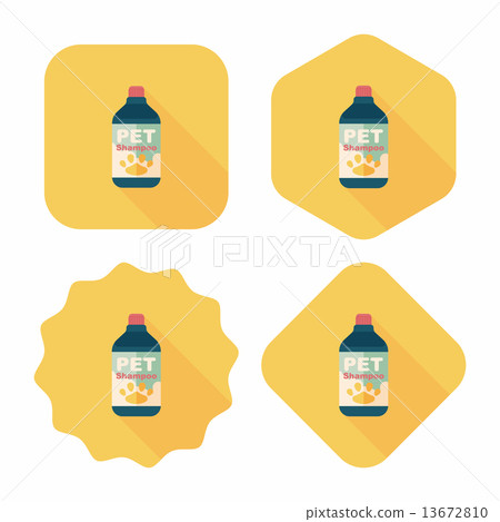 Pet shampoo flat icon with long shadow,eps10 Pet shampoo flat icon with long shadow,eps10 13672810