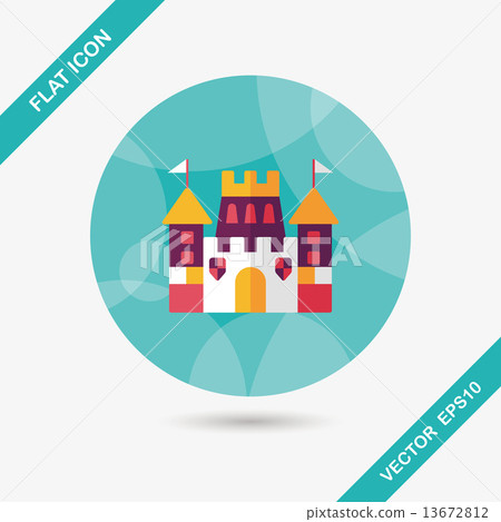 Castle flat icon with long shadow,eps10 Castle flat icon with long shadow,eps10 13672812