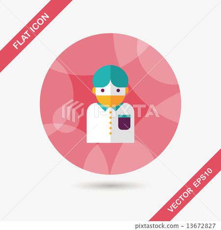 Patient flat icon with long shadow,eps10 - Stock Illustration [13672827 ...