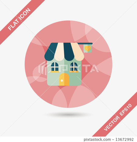 Valentine's Day love house flat icon with long shadow,eps10 Valentine's Day love house flat icon with long shadow,eps10 13672992