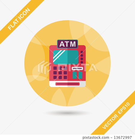 shopping cash register flat icon with long shadow,eps10 shopping cash register flat icon with long shadow,eps10 13672997