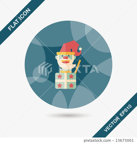 Santa Claus flat icon with long shadow, eps10 Santa Claus flat icon with long shadow, eps10 13673001