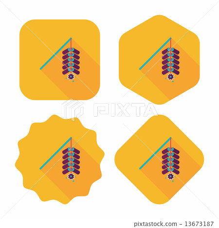 " Wish spring comes" Chinese firecrackers flat icon, eps10 " Wish spring comes" Chinese firecrackers flat icon, eps10 13673187