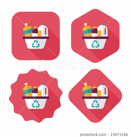 Environmental protection concept flat icon with long shadow,eps1 13673188