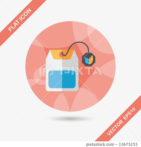 teabag flat icon with long shadow,eps10 teabag flat icon with long shadow,eps10 13673255