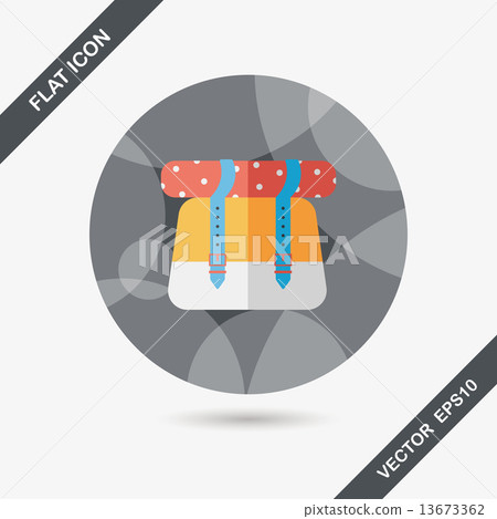 Backpack flat icon with long shadow,eps10 - Stock Illustration ...